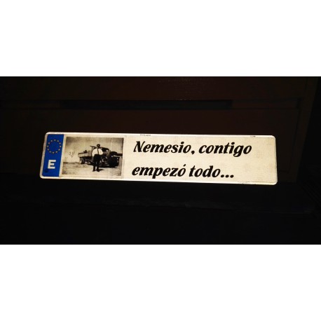 Placa de matrícula acrílica personalizada