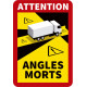 Etiqueta adhesiva "Angles Morts" para Francia